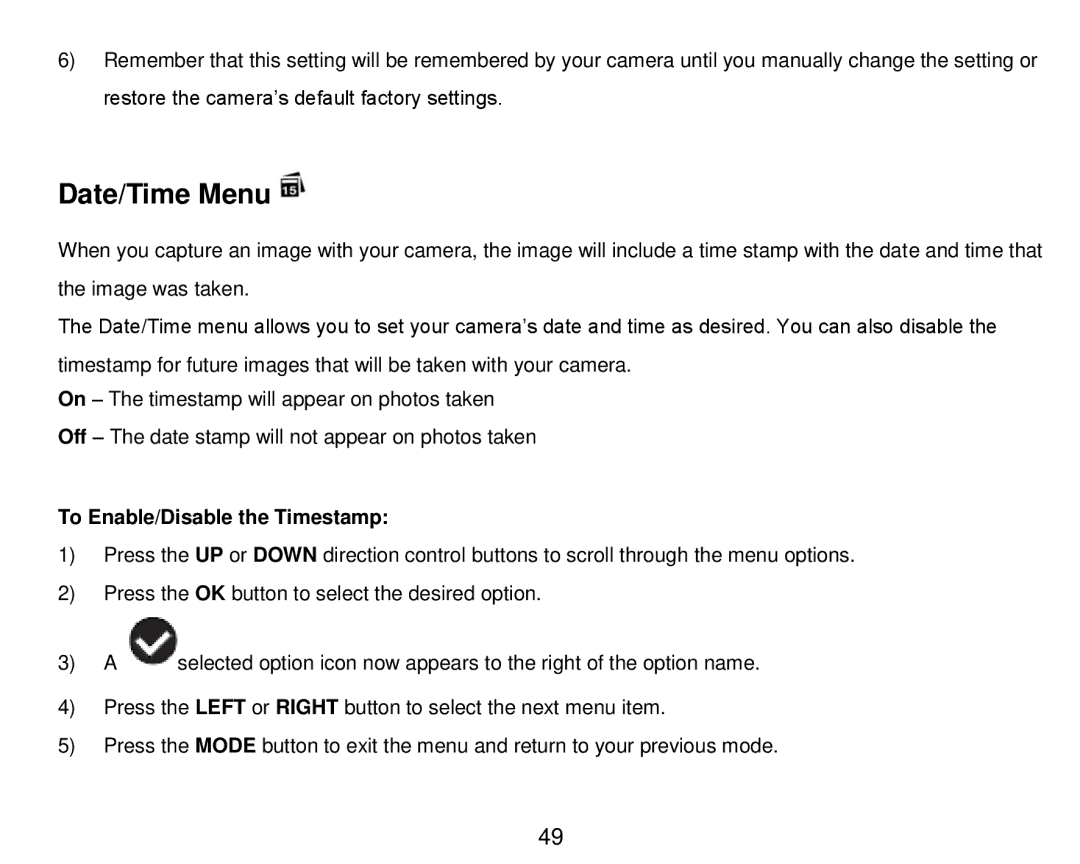 Vivitar DVR 910HD user manual Date/Time Menu 