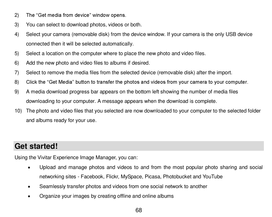 Vivitar DVR 910HD user manual Get started 