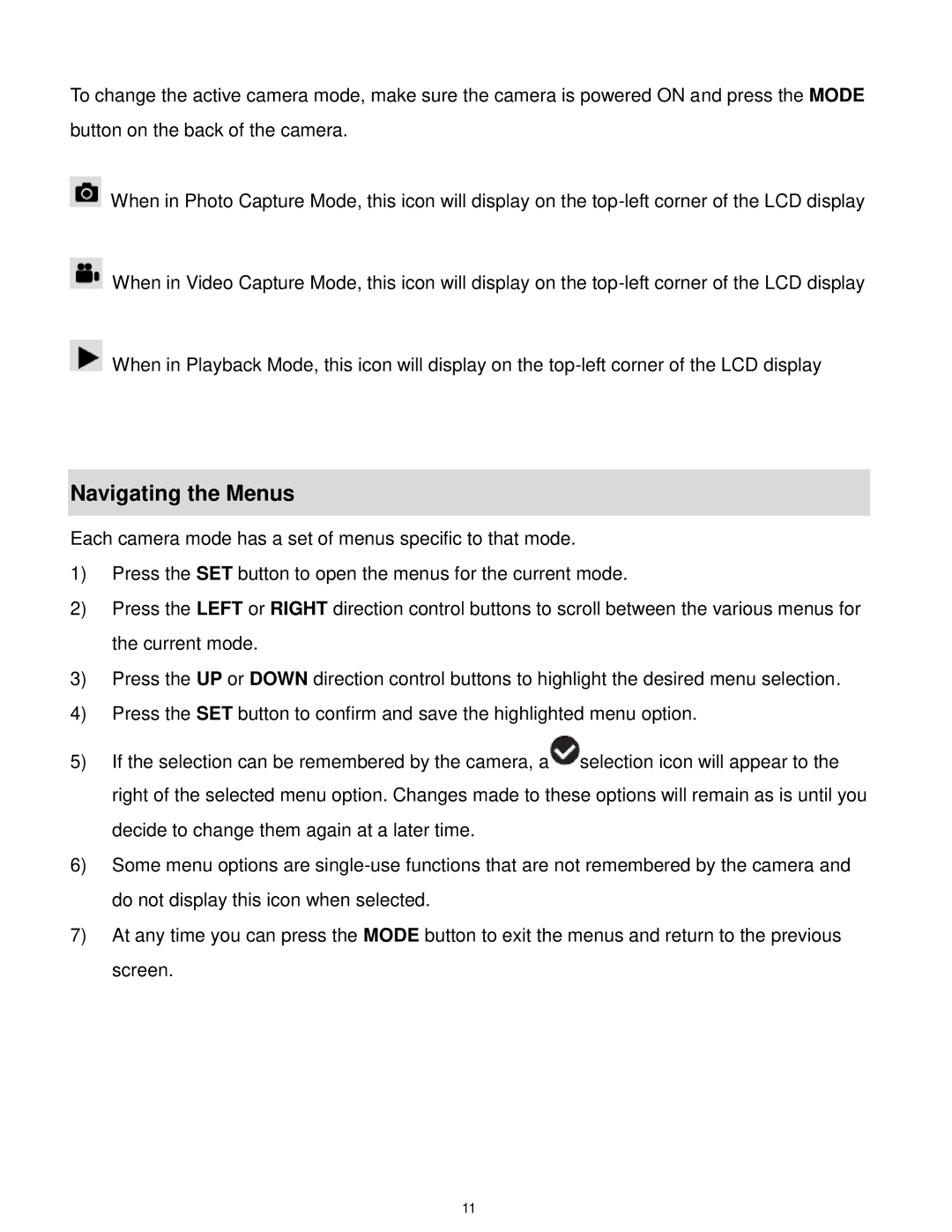 Vivitar F332 user manual Navigating the Menus 