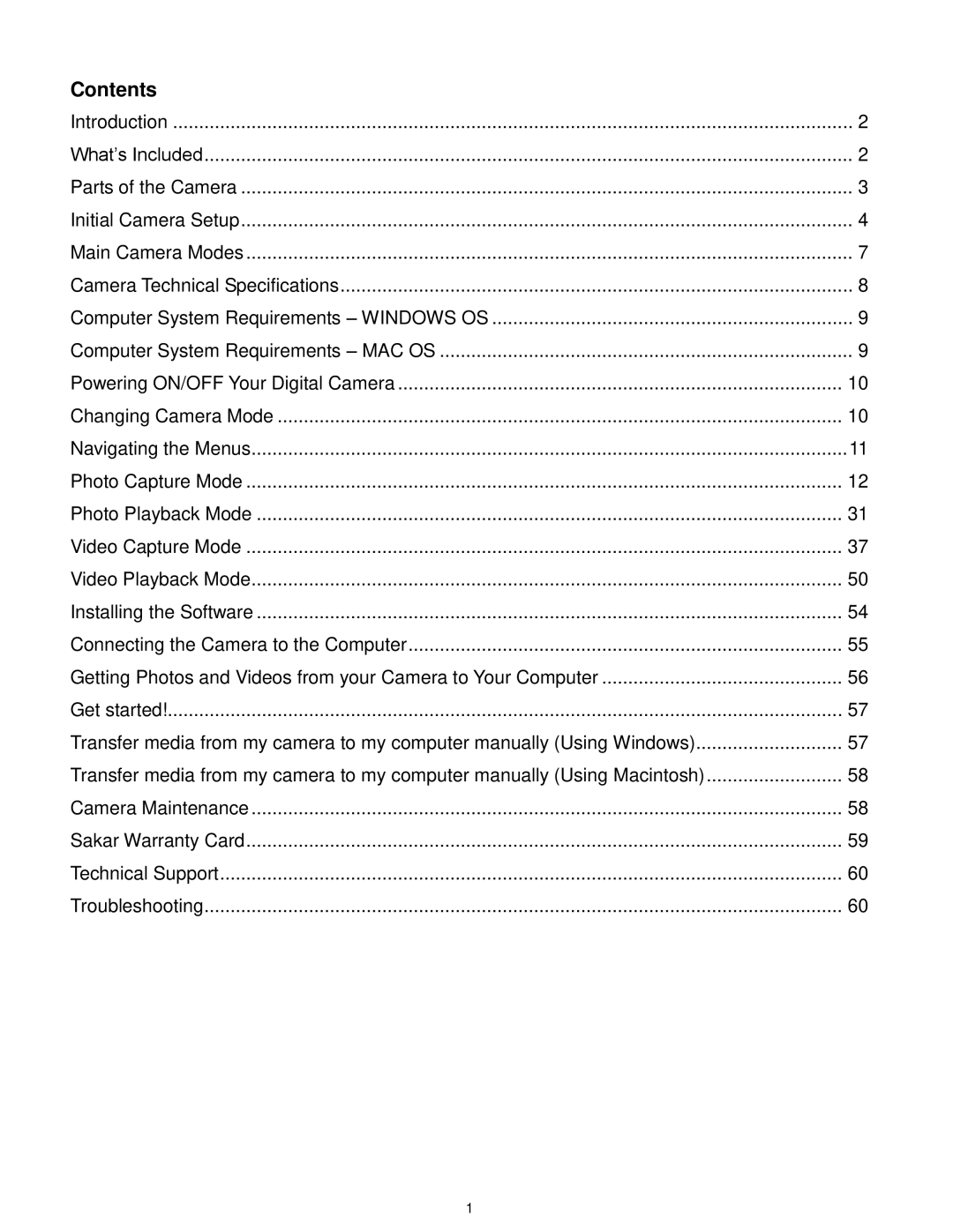 Vivitar F332 user manual Contents 