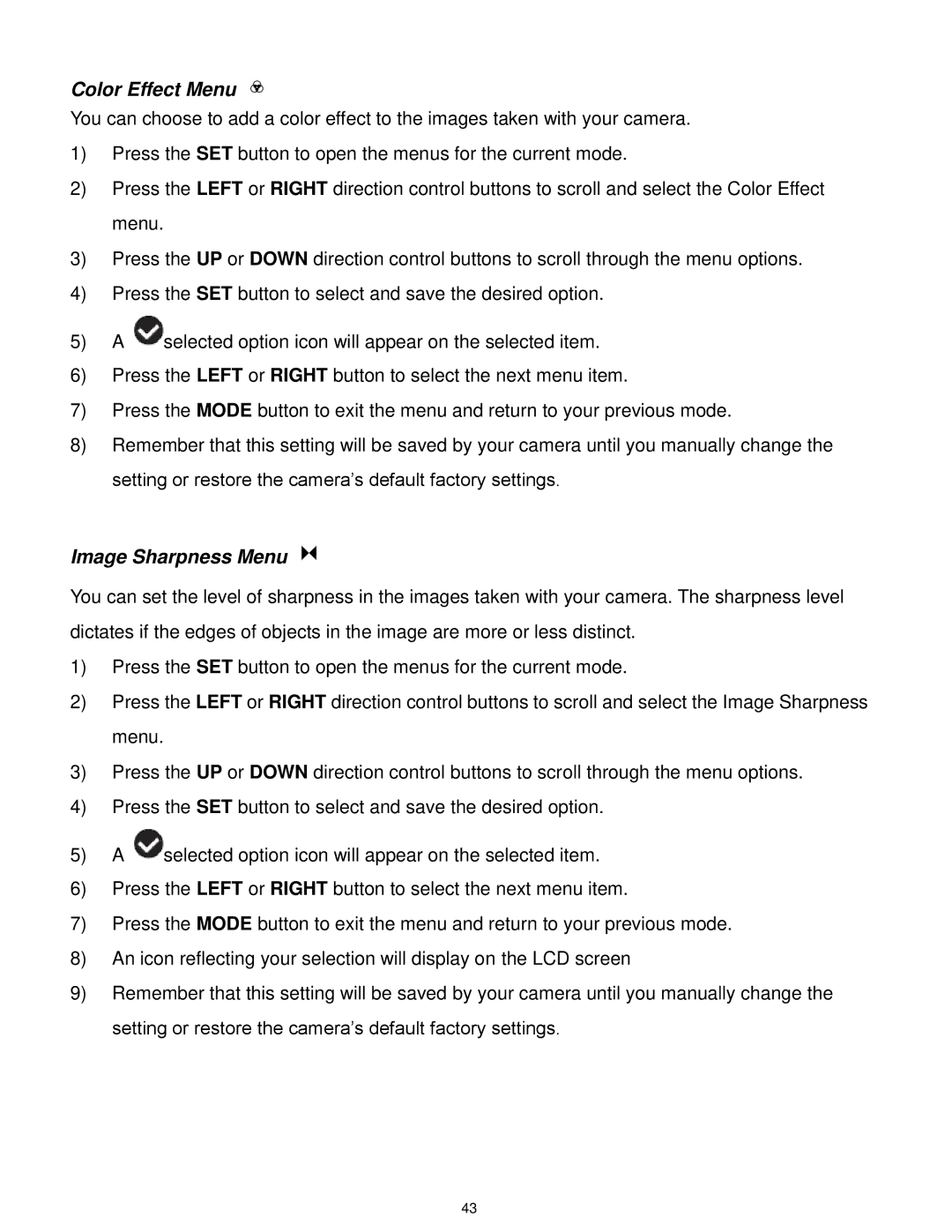 Vivitar F332 user manual Color Effect Menu 