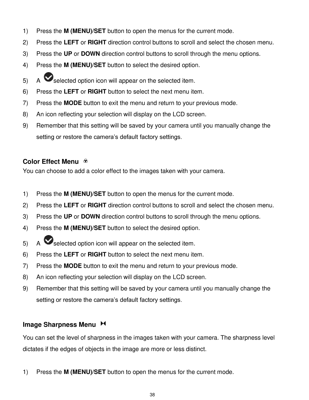 Vivitar F529 user manual Color Effect Menu 