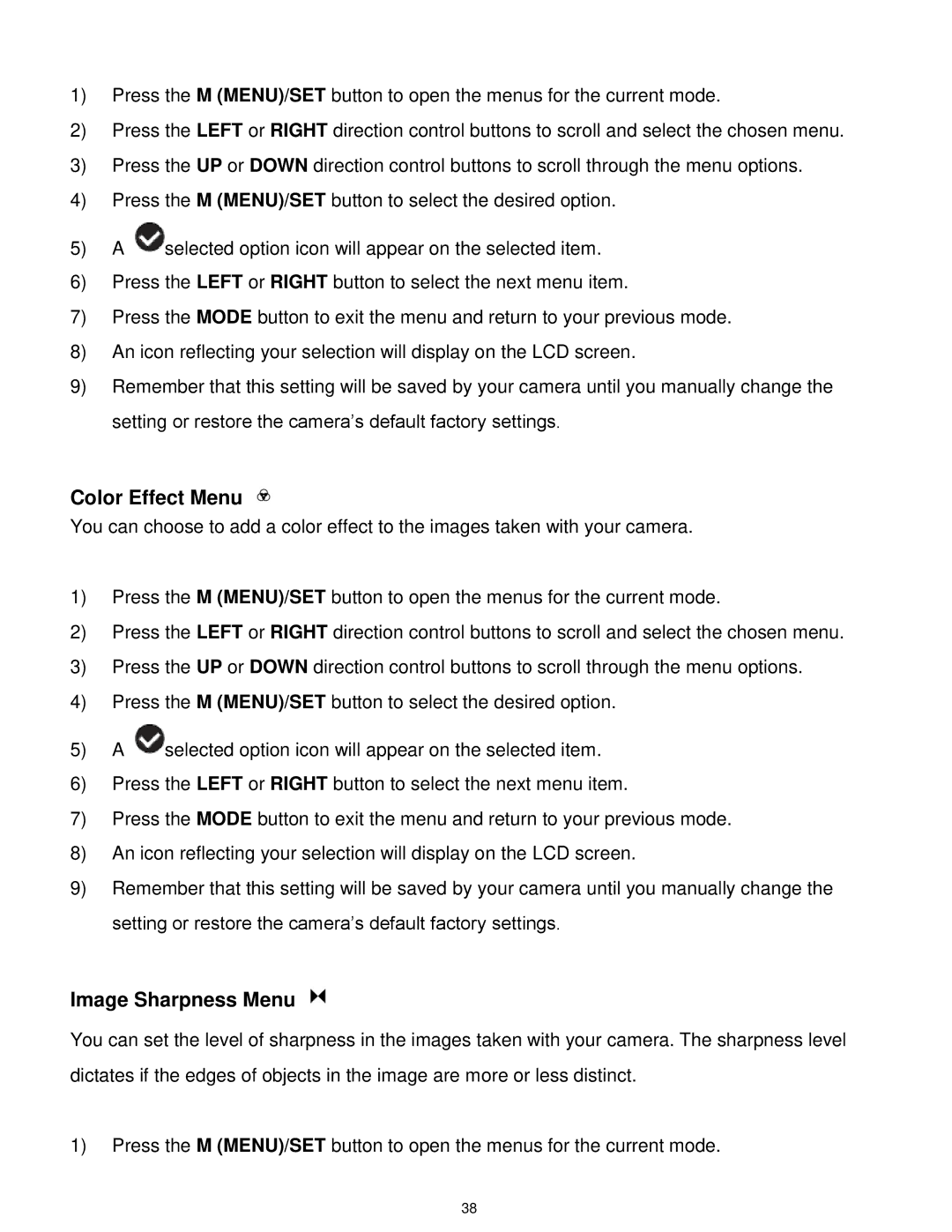 Vivitar S529 user manual Color Effect Menu 