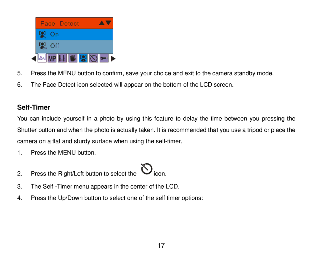 Vivitar T024 user manual Self-Timer 