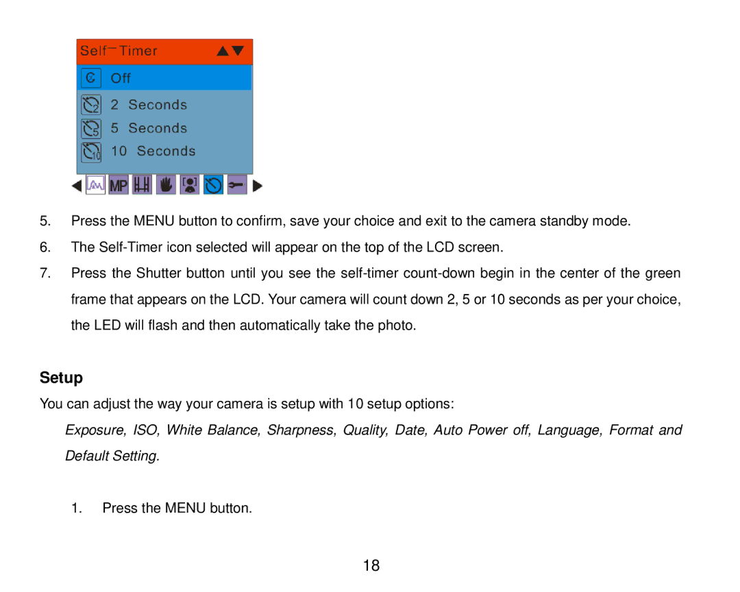 Vivitar T024 user manual Setup 