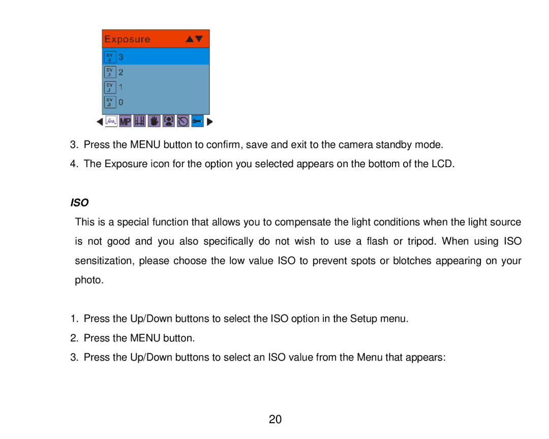 Vivitar T024 user manual Iso 