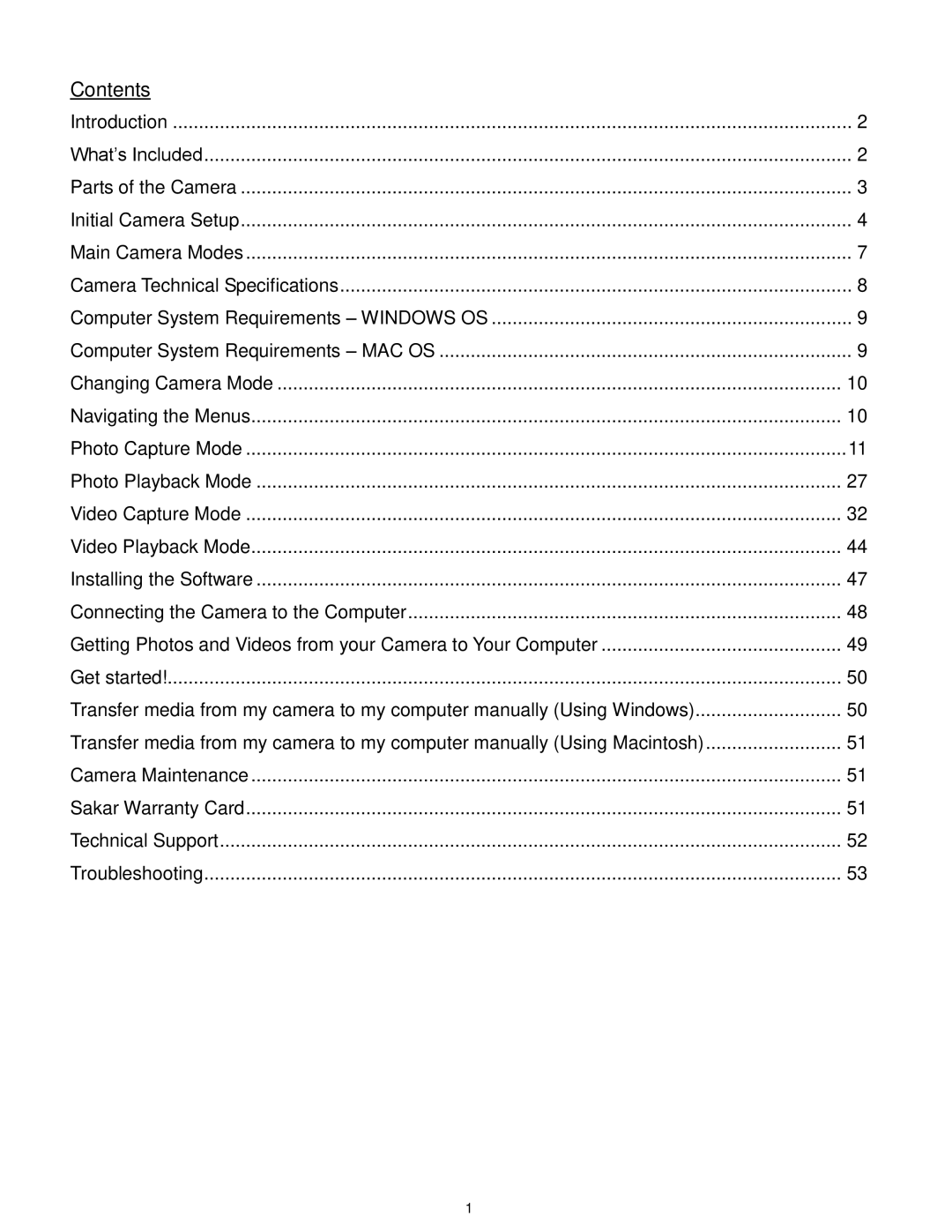 Vivitar T327 user manual Contents 