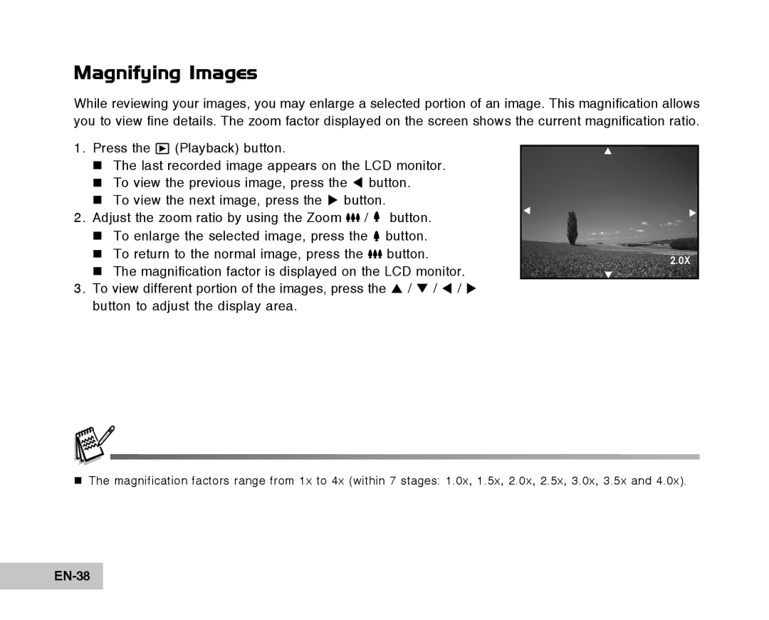 Vivitar Tripod/Video Equipment manual Magnifying Images, EN-38 