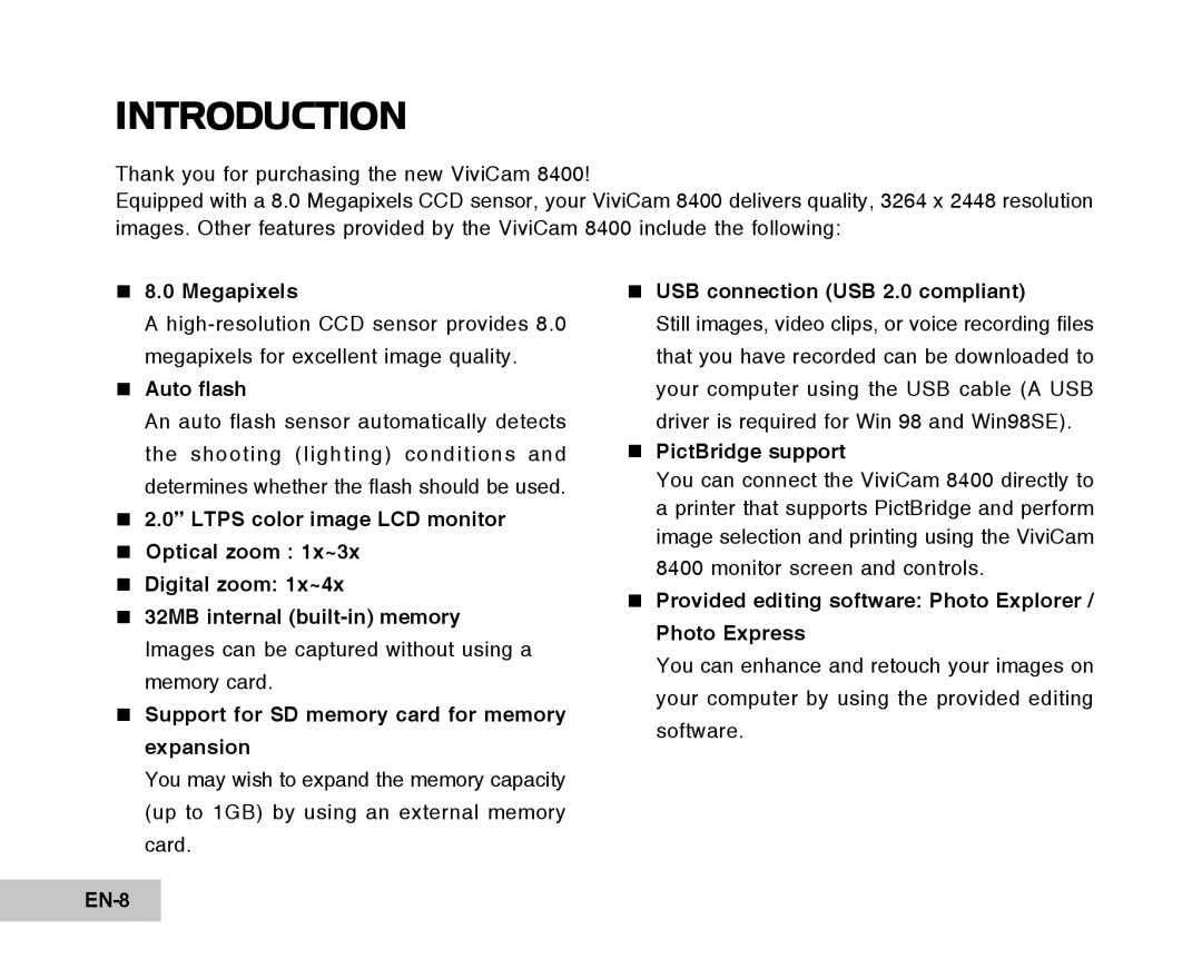 Vivitar Tripod/Video Equipment manual Introduction 