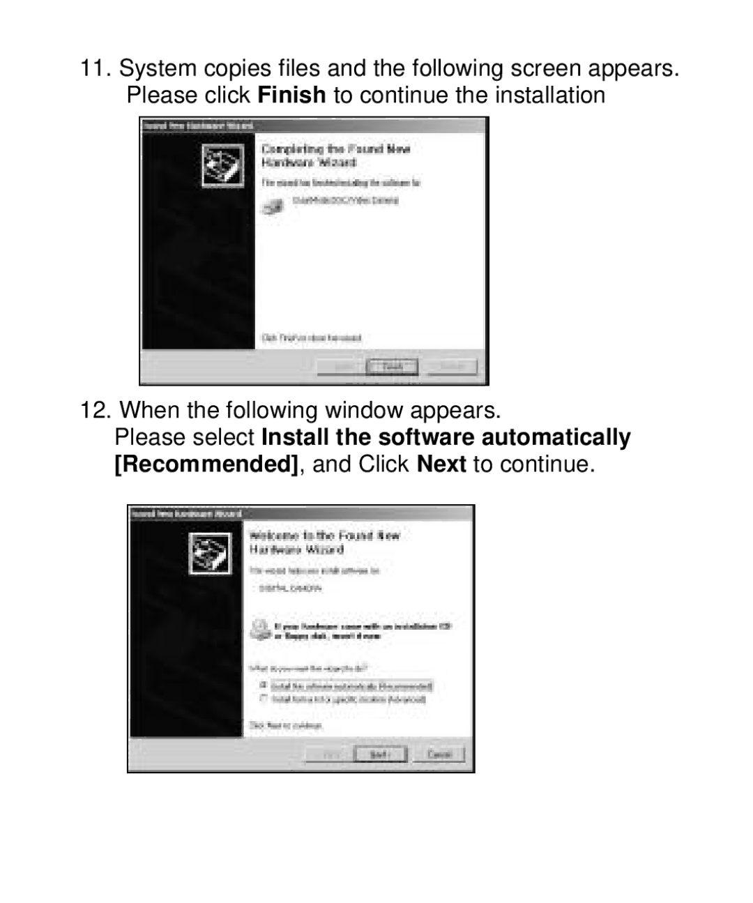 Vivitar V10b user manual When the following window appears 