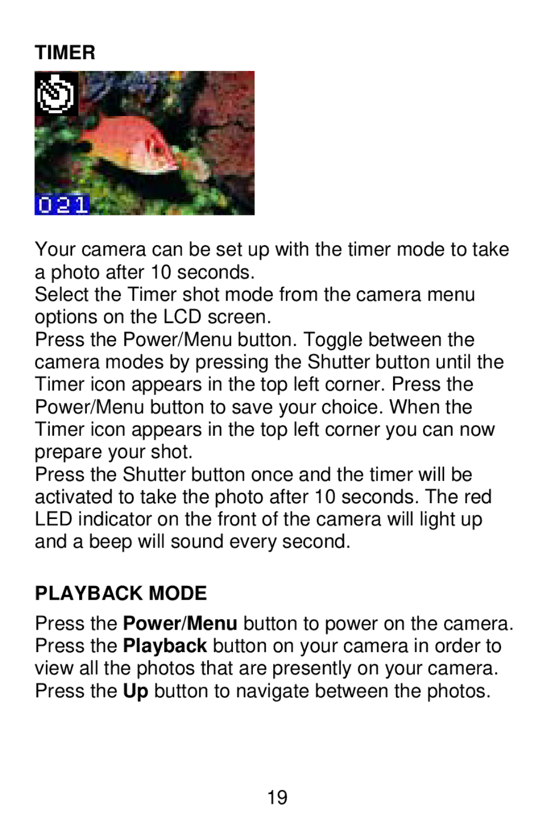 Vivitar V15 owner manual Timer 