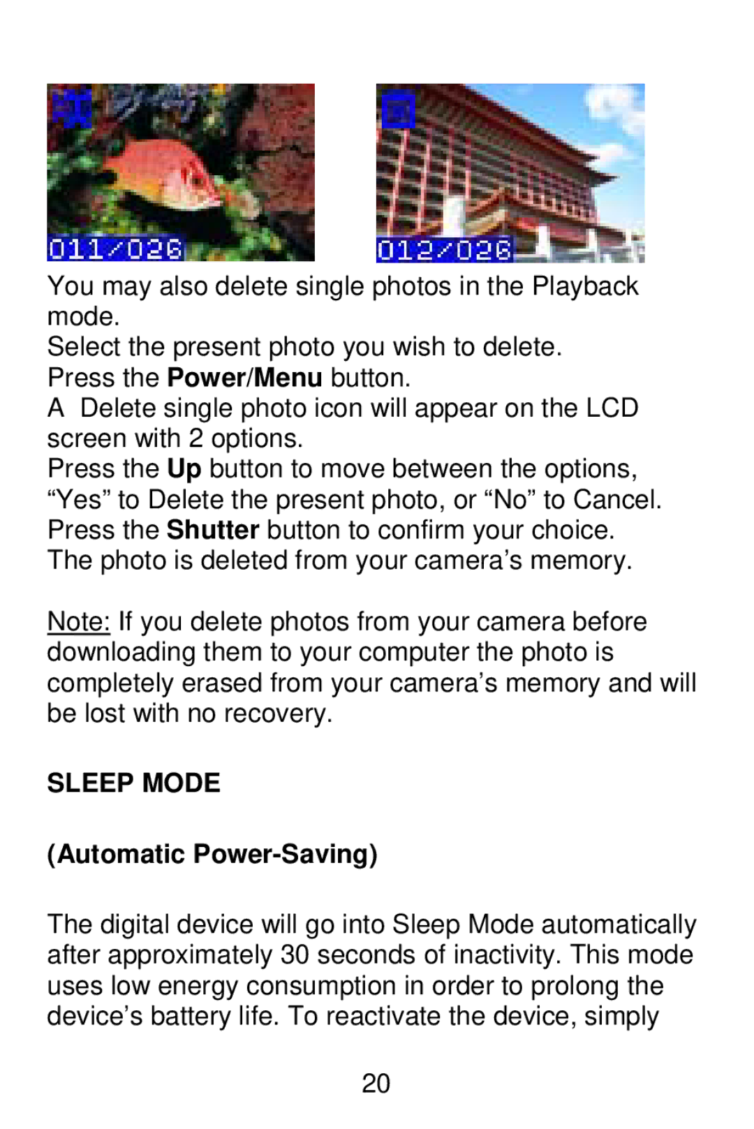 Vivitar V15 owner manual Sleep Mode, Automatic Power-Saving 