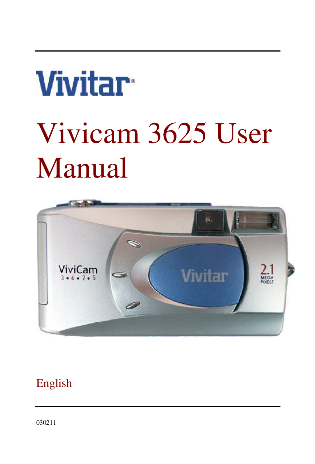 Vivitar V3625 user manual English 