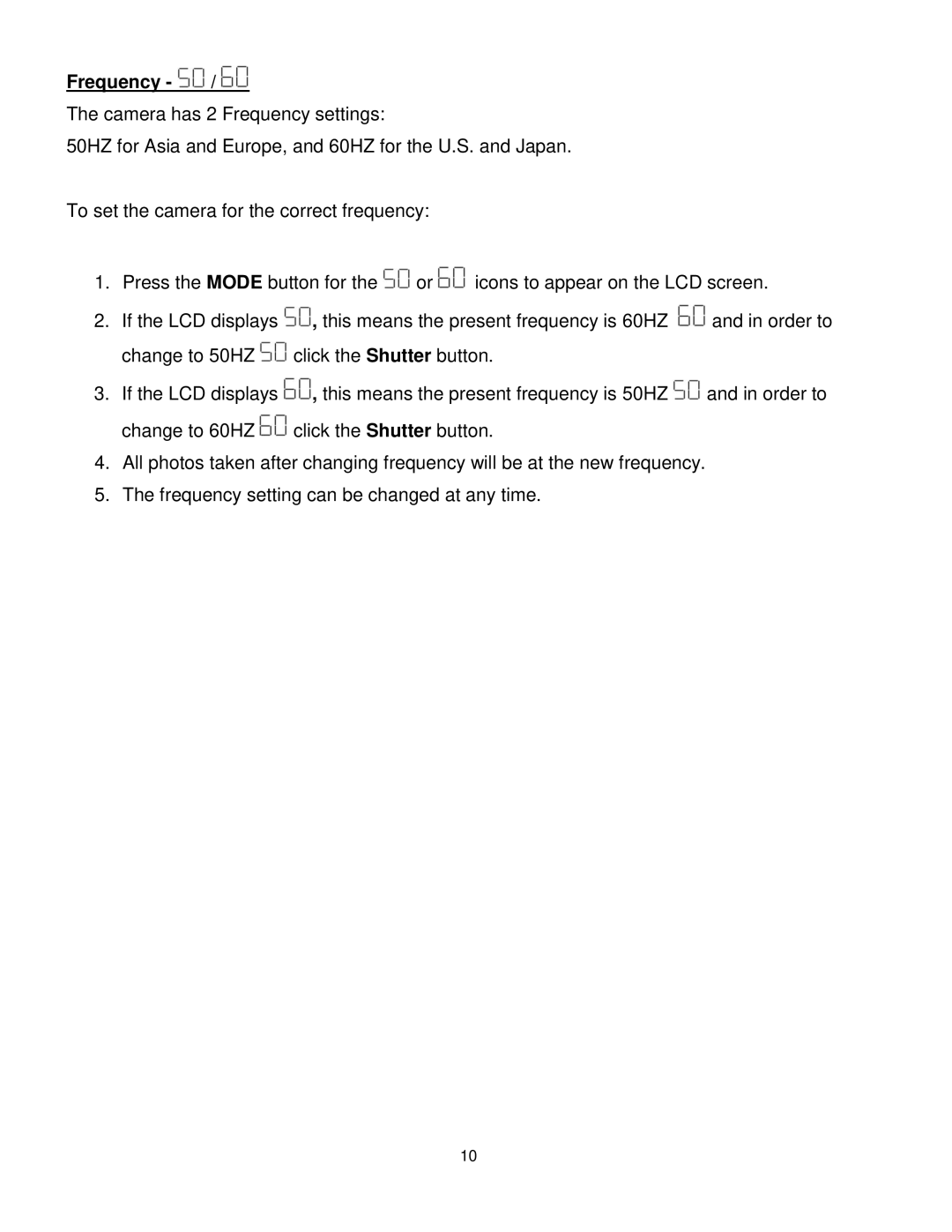 Vivitar V69379M user manual Frequency 