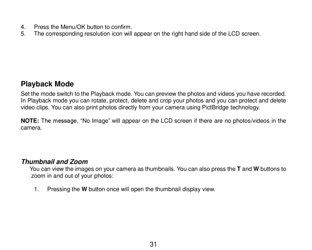 Vivitar V8690 user manual Playback Mode, Thumbnail and Zoom 