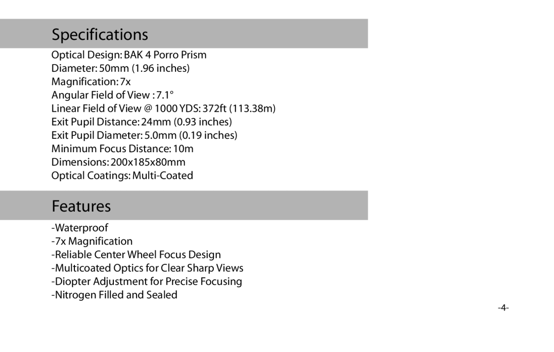 Vivitar VIV-AV-750 instruction manual Specifications, Features 