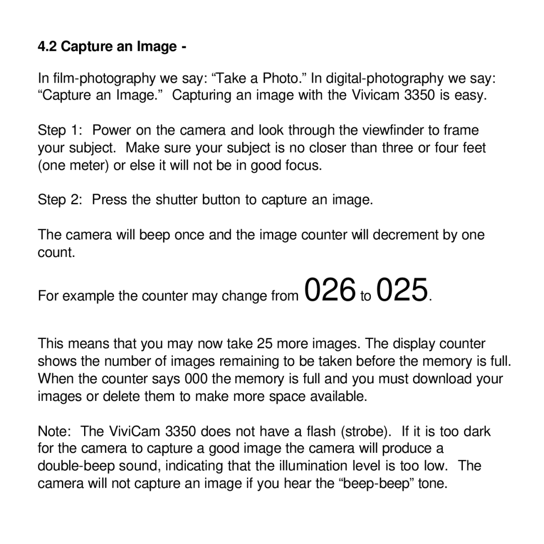 Vivitar viviCam 3350 user manual Capture an Image 