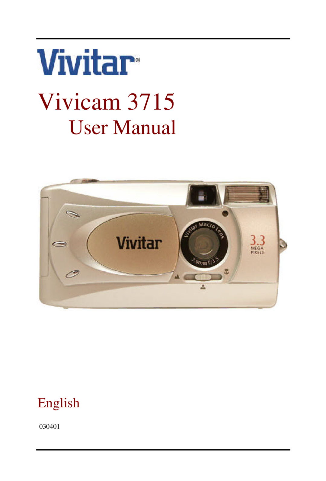 Vivitar Vivicam 3715 user manual 