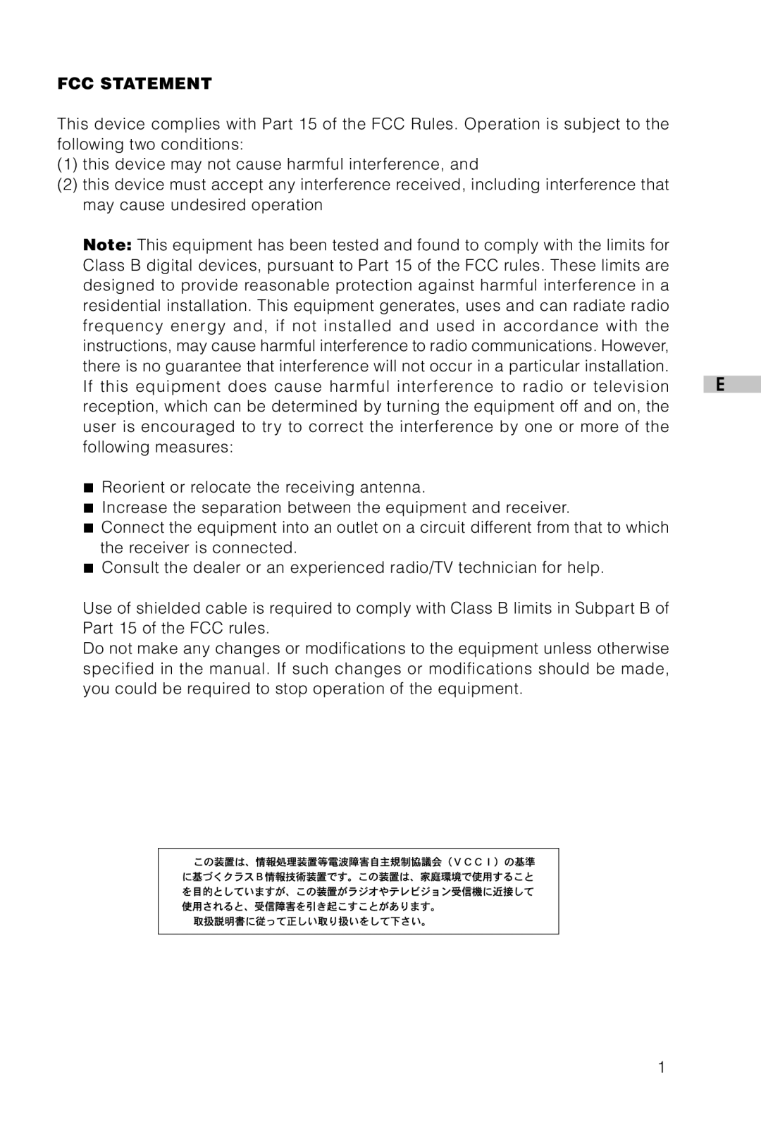 Vivitar Vivicam 3715 user manual FCC Statement 