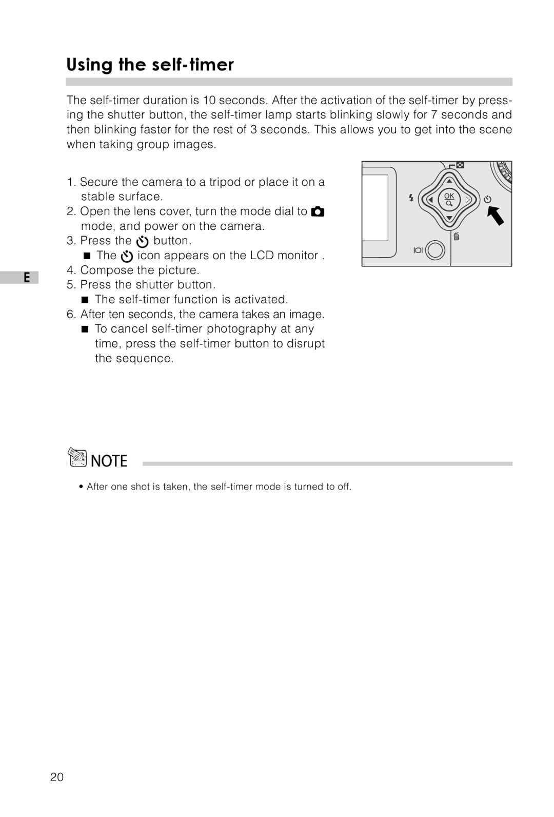 Vivitar Vivicam 3715 user manual Using the self-timer 