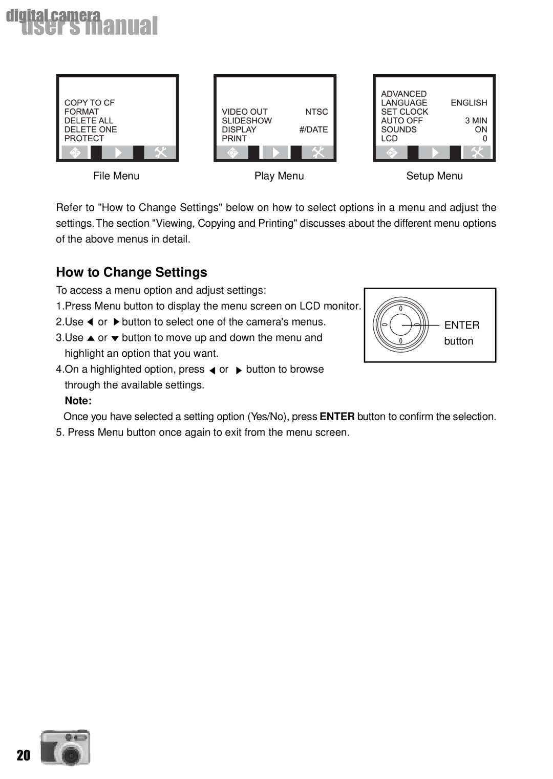 Vivitar Vivicam 3735 user manual How to Change Settings 