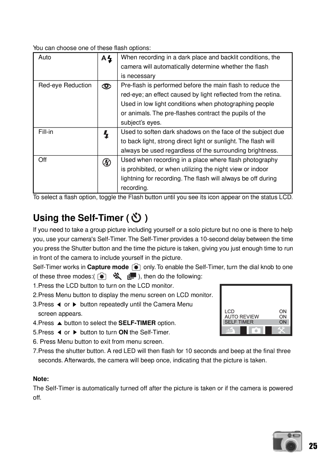 Vivitar Vivicam 3735 user manual Using the Self-Timer 