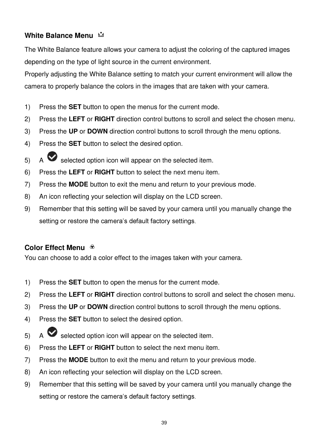 Vivitar VX018GRAPH, VX018GRAY user manual White Balance Menu 