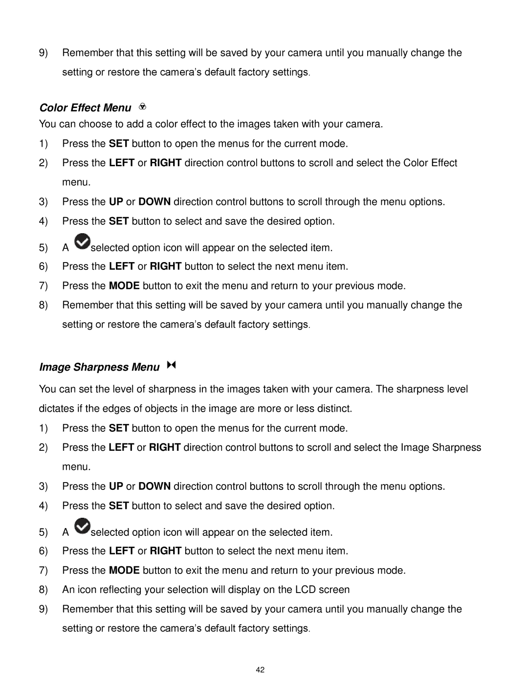 Vivitar X028 user manual Color Effect Menu 