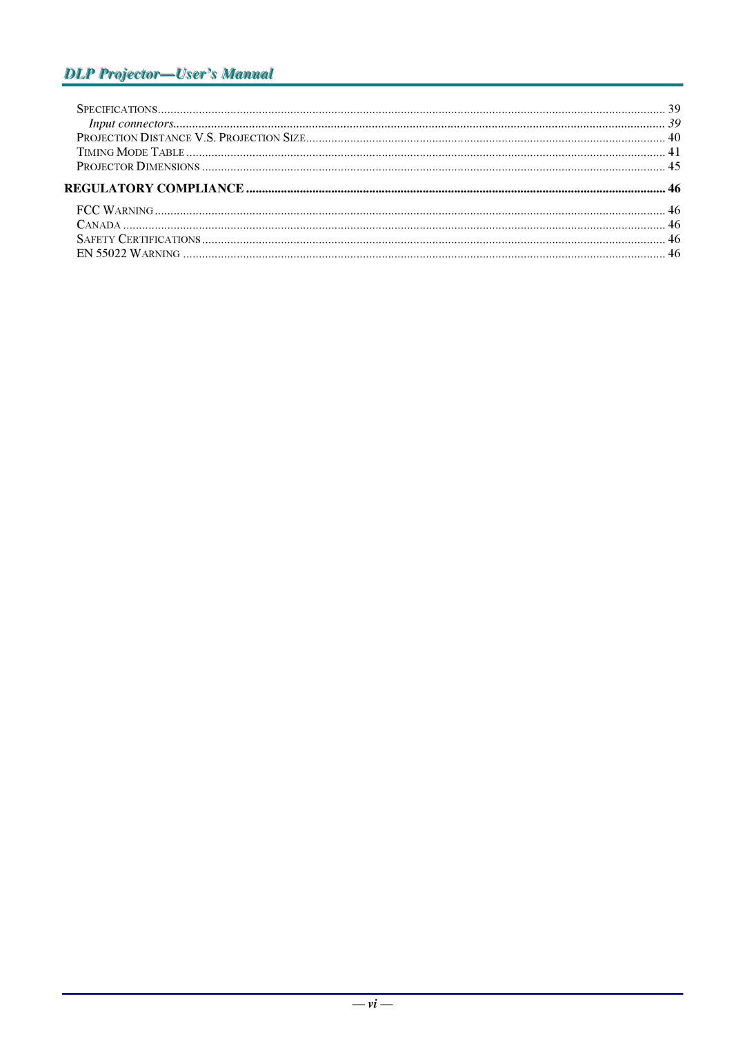 Vivitek D326WX, D326MX manual Regulatory Compliance 