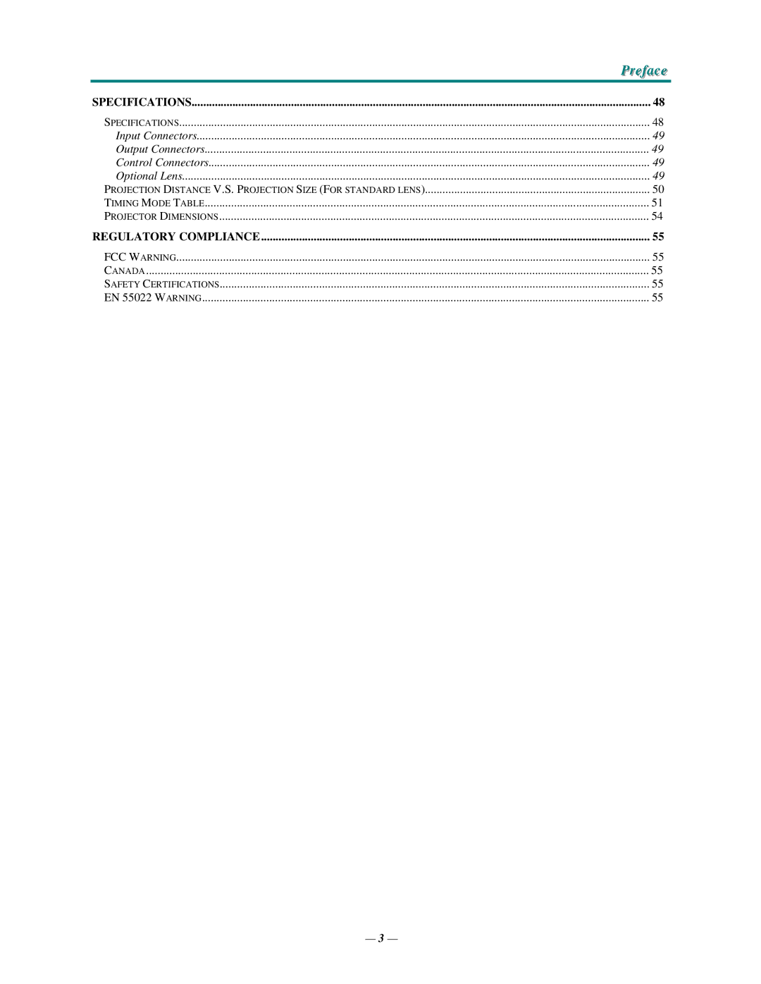 Vivitek D3355 manual Regulatory Compliance 