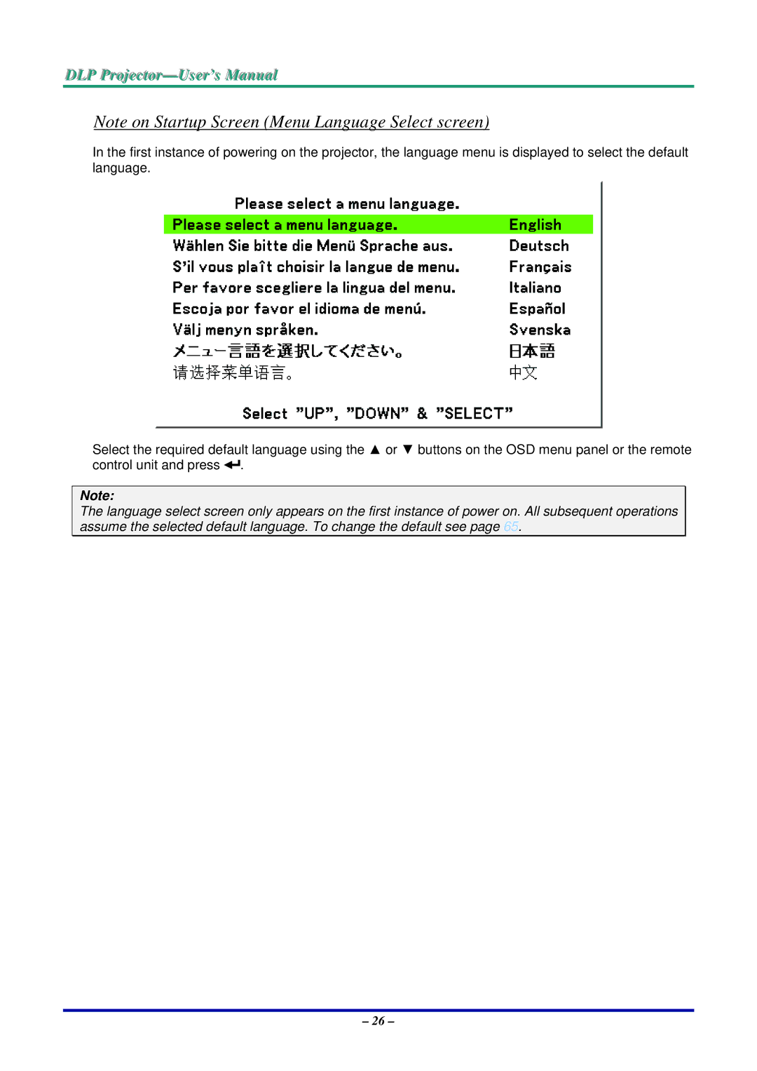 Vivitek D5500 manual DLP Projjecttor-User’s Manuall 