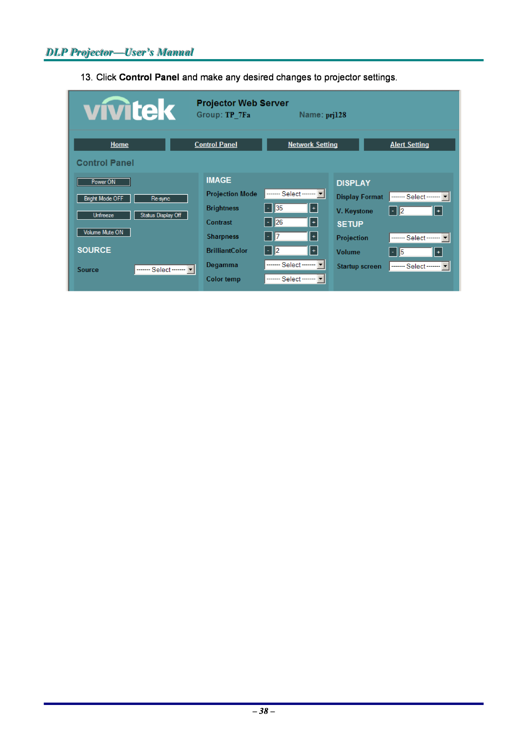 Vivitek D935VX, D930TX, D940VX manual DLP Projjecttor-User’s Manuall 