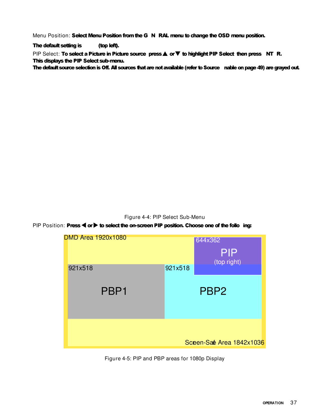 Vivitek H9080FD user manual Pip 