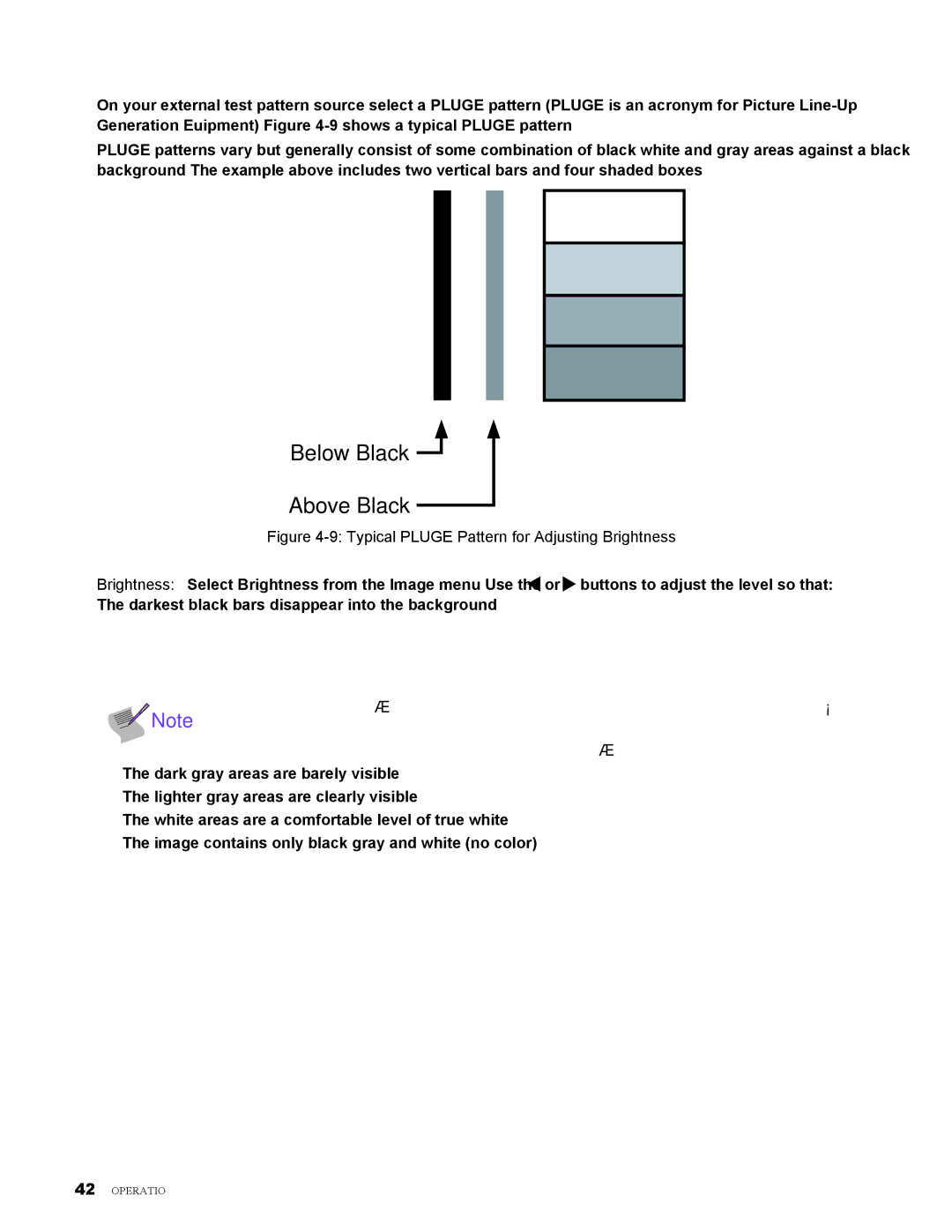 Vivitek H9080FD user manual Below Black Above Black 