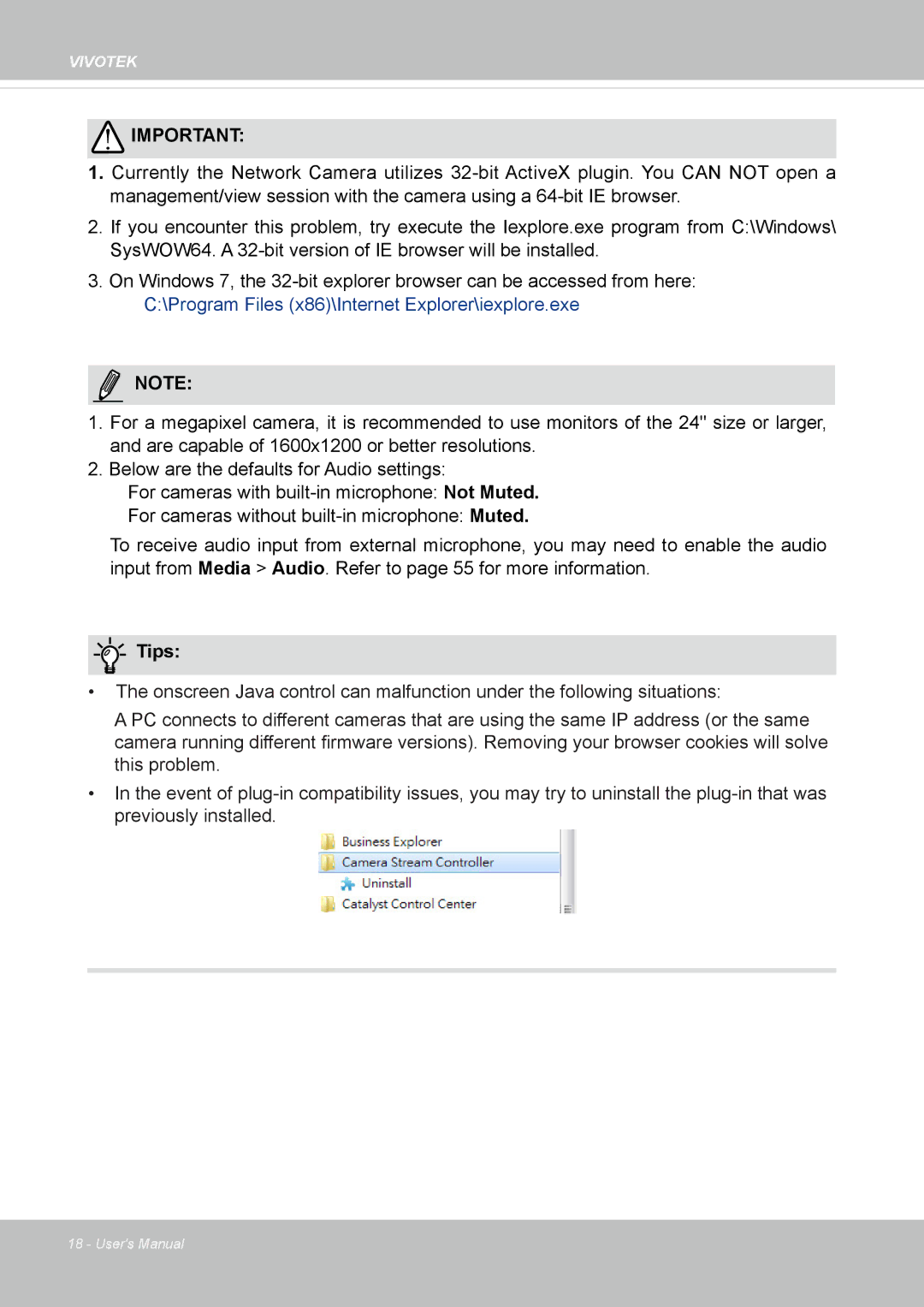 Vivitek IB8156-C user manual Tips 