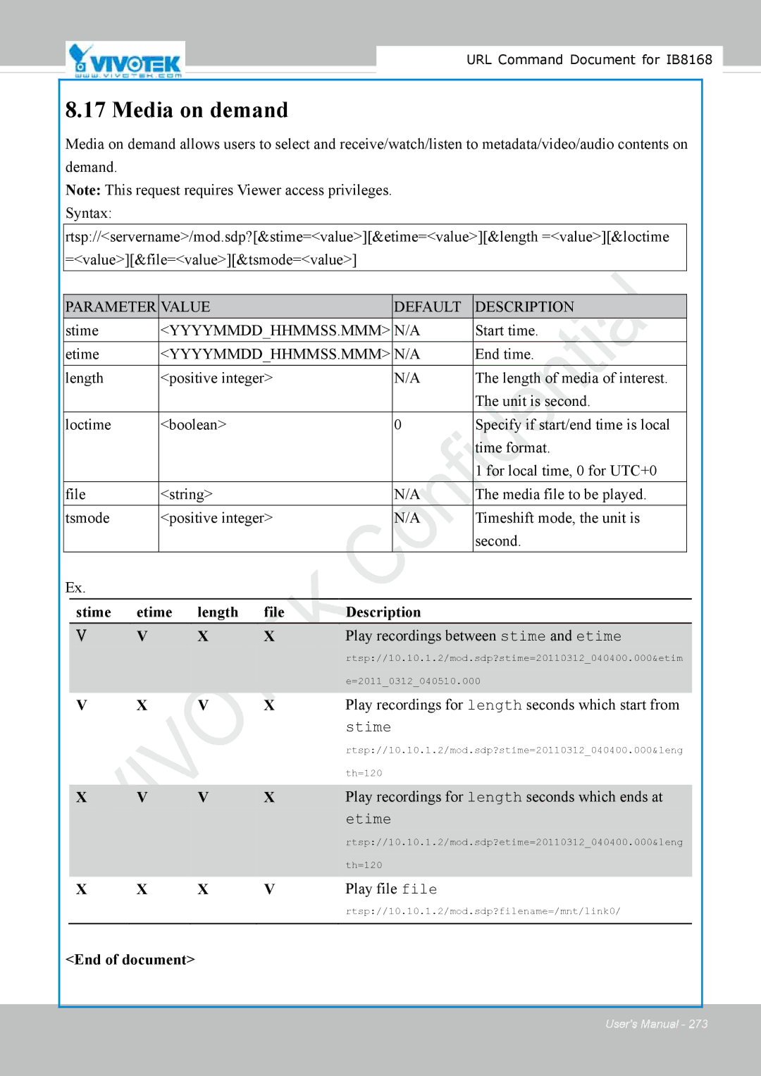 Vivitek IB8156-C user manual Yyyymmddhhmmss.Mmm 