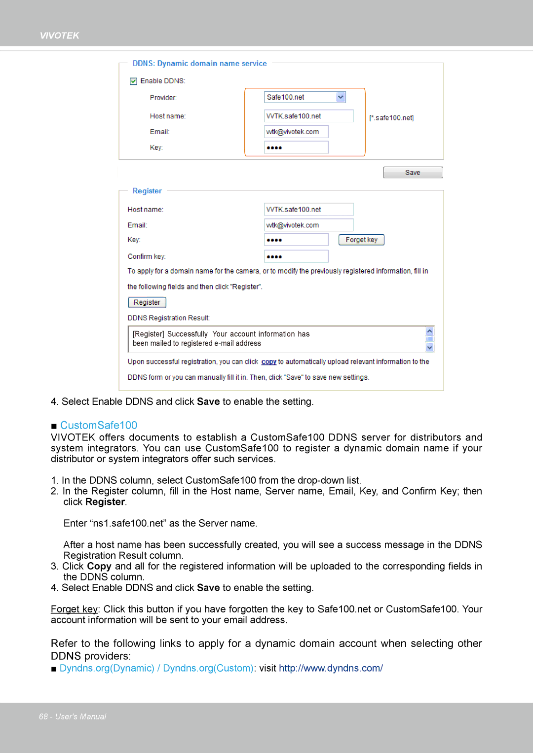 Vivitek IB8156-C user manual CustomSafe100 