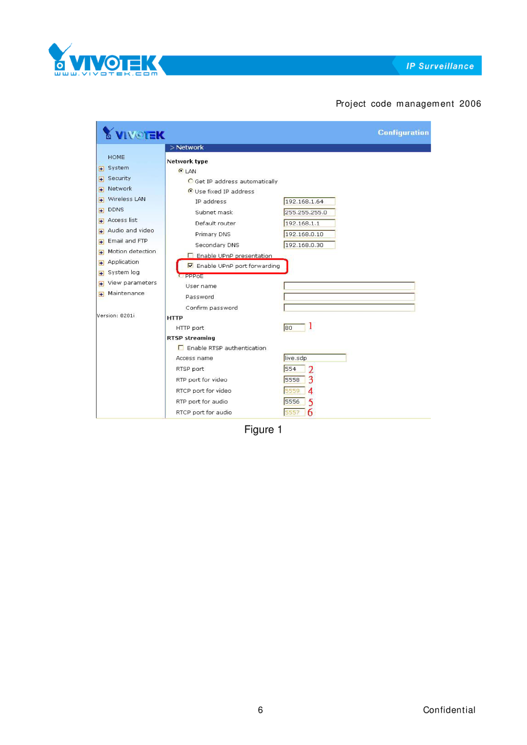 Vivotek 3GPP manual Project code management Confidential 