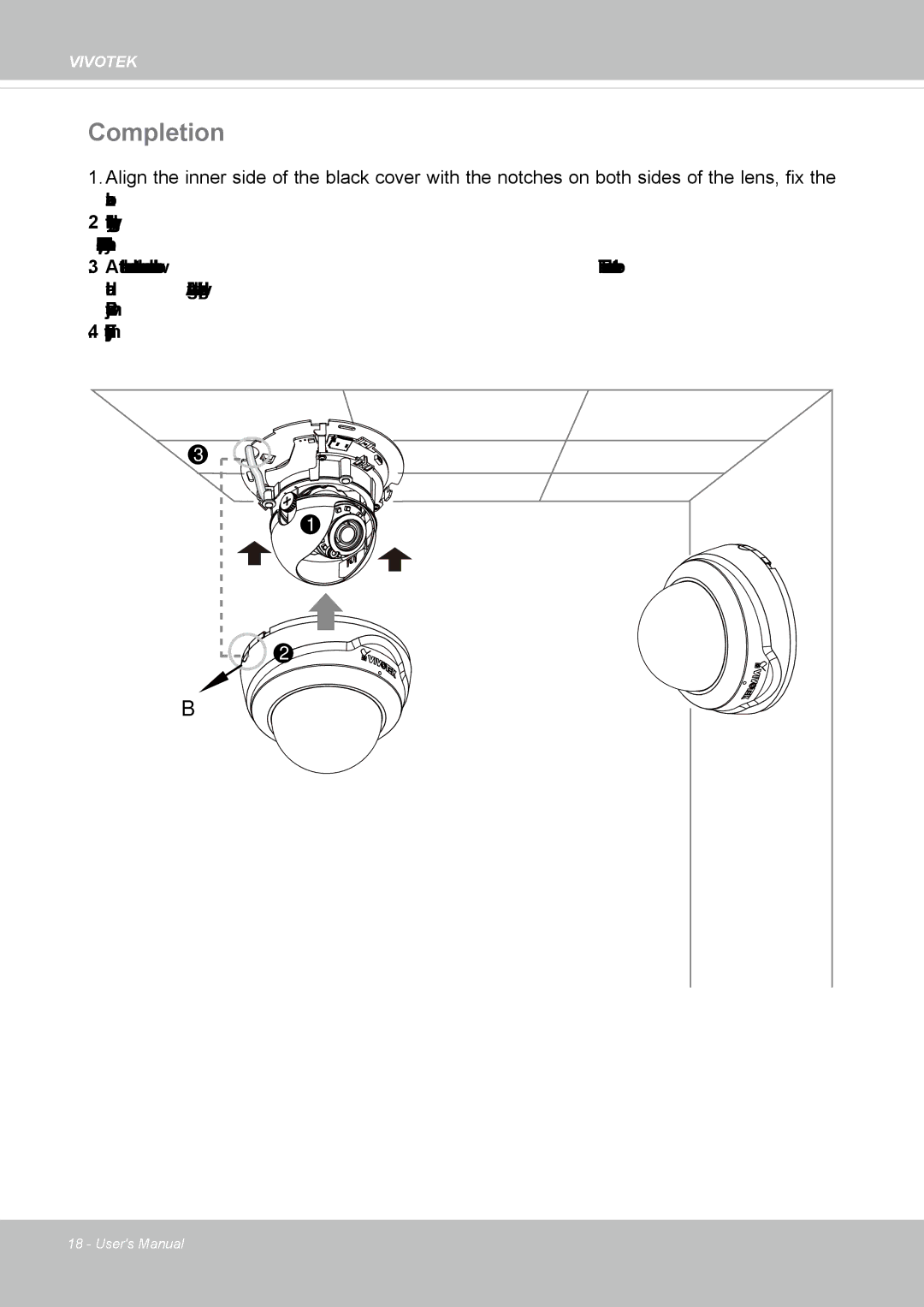 Vivotek 8137HV, FD1837H user manual Completion 