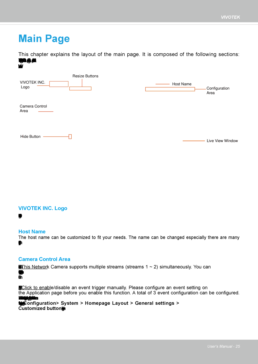 Vivotek FD1837H, 8137HV user manual Main 