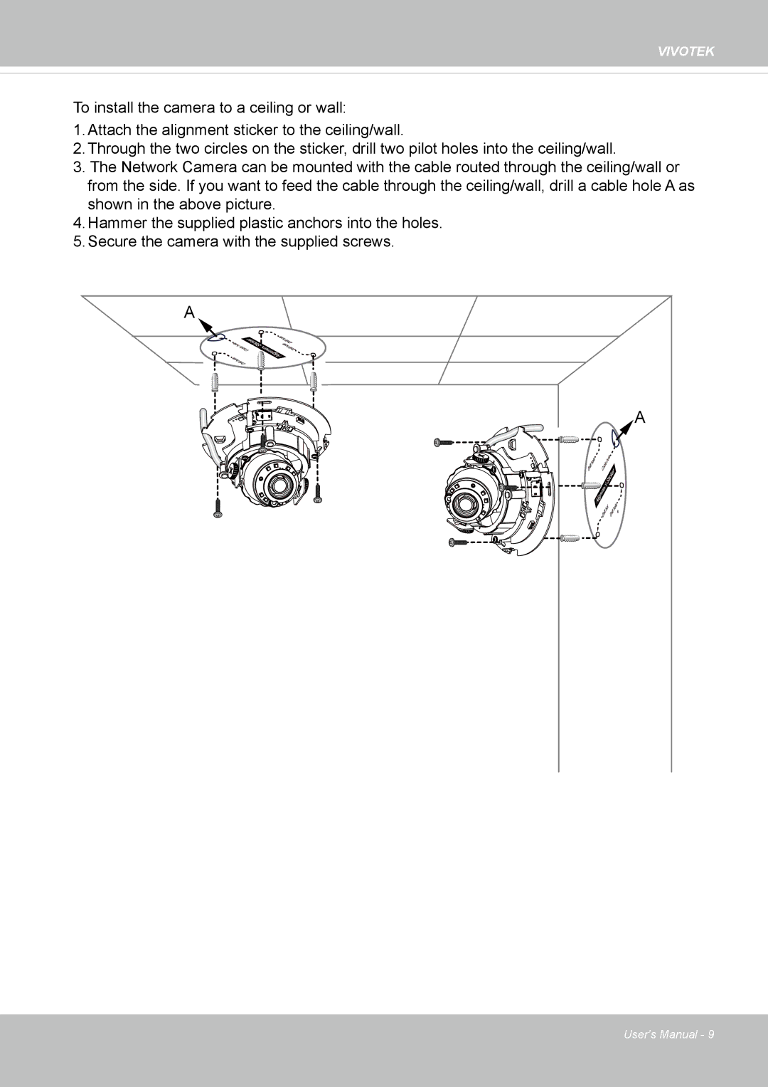 Vivotek FD1837H, 8137HV user manual Vivotek 