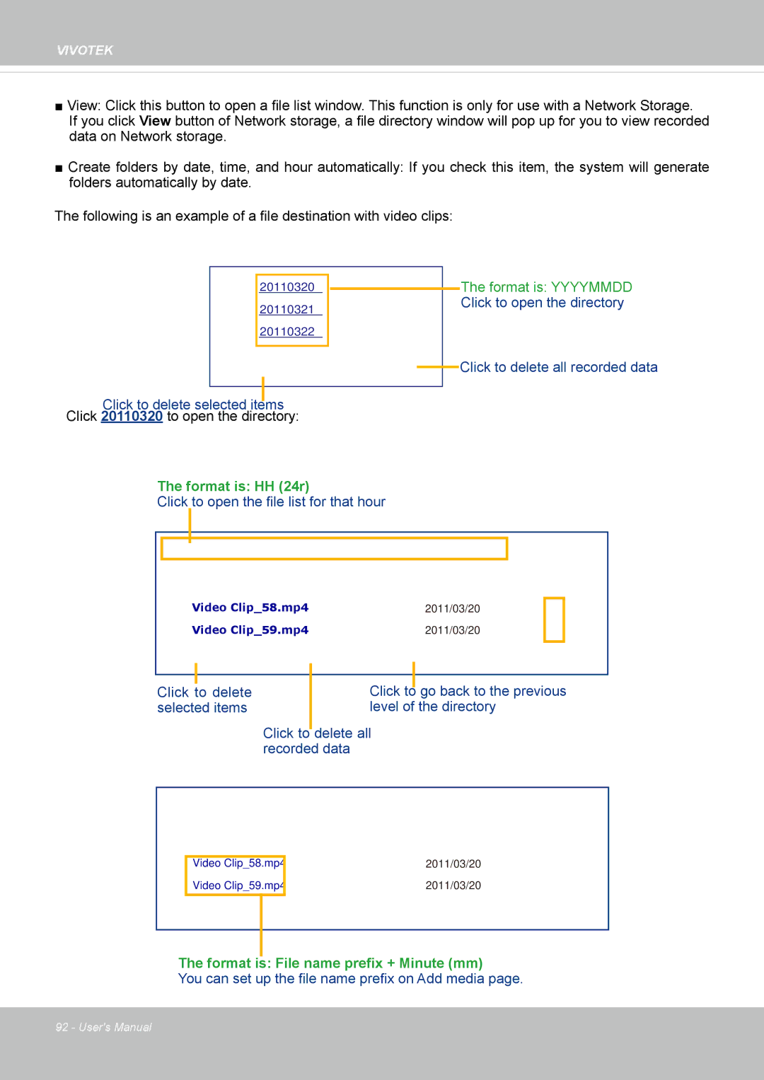 Vivotek CC8130 user manual Format is HH 24r 