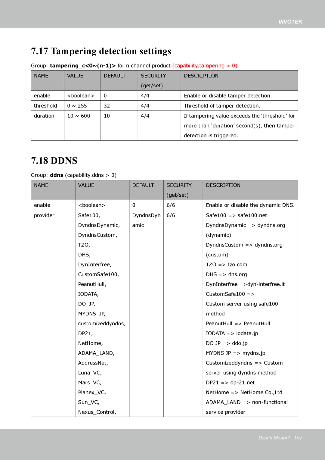 Vivotek FD-8372 user manual Tampering detection settings, Ddns 