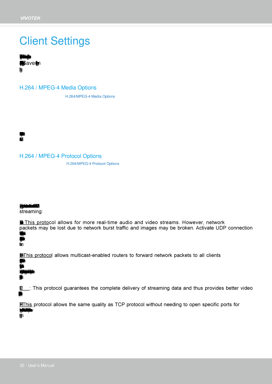 Vivotek FD-8372 user manual Client Settings 