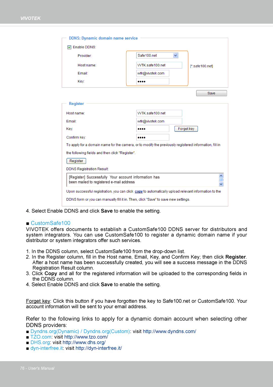 Vivotek FD-8372 user manual CustomSafe100 