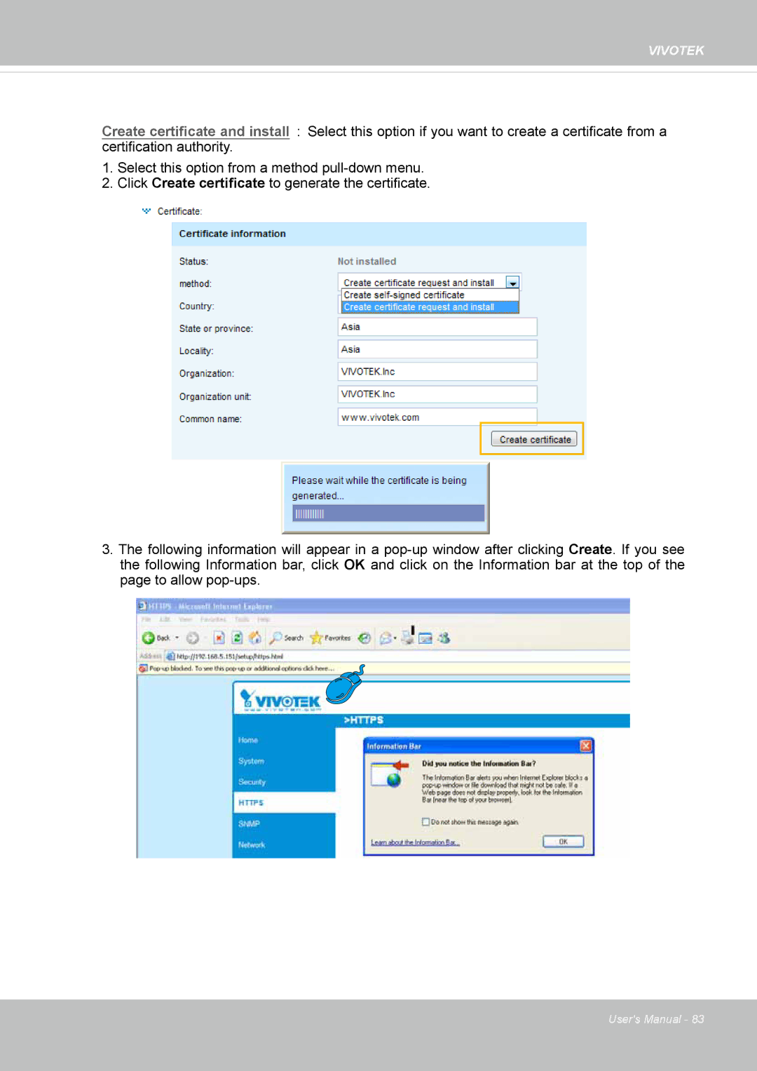 Vivotek FD-8372 user manual Vivotek 