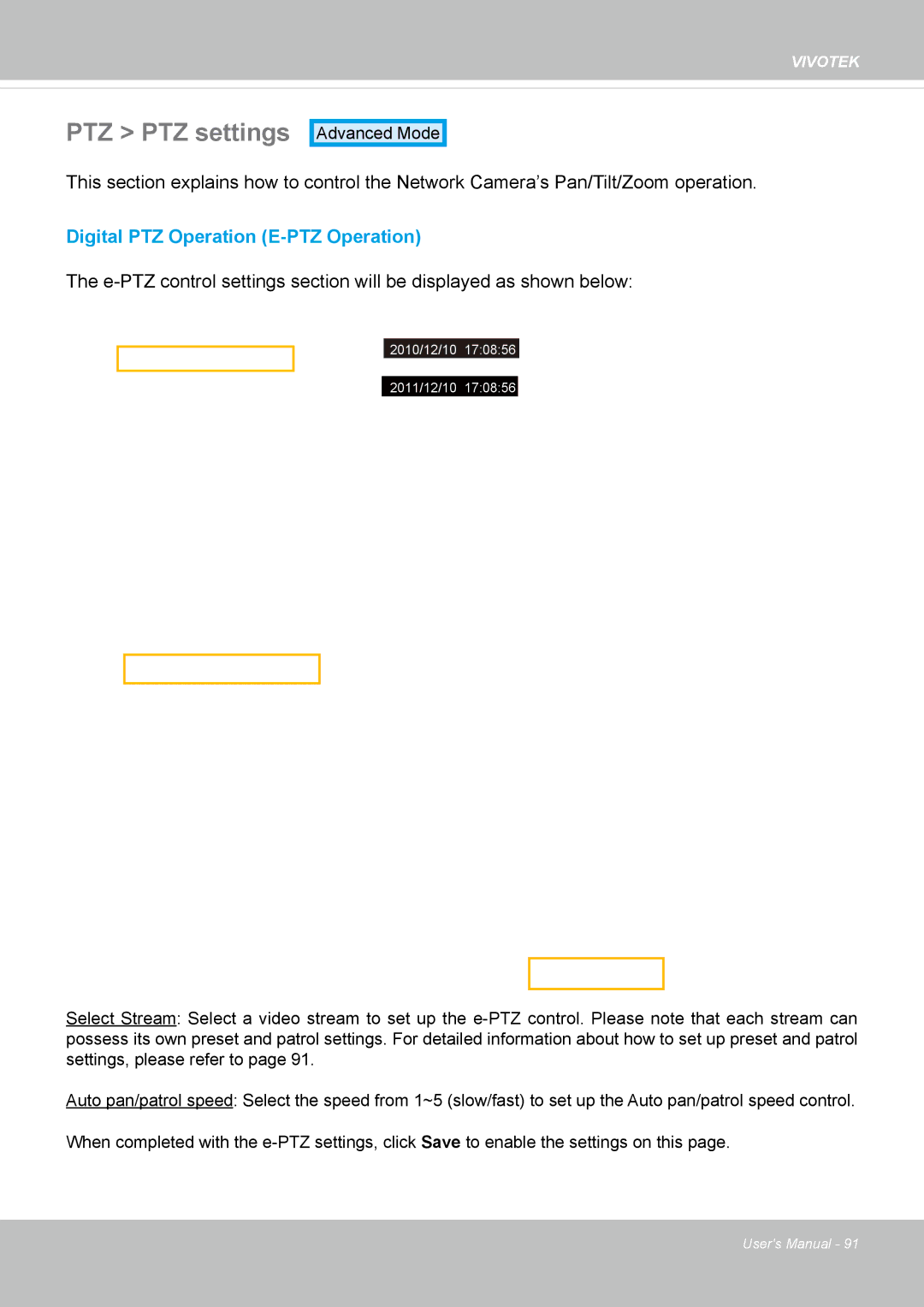 Vivotek FD-8372 user manual PTZ PTZ settings, X1.8 