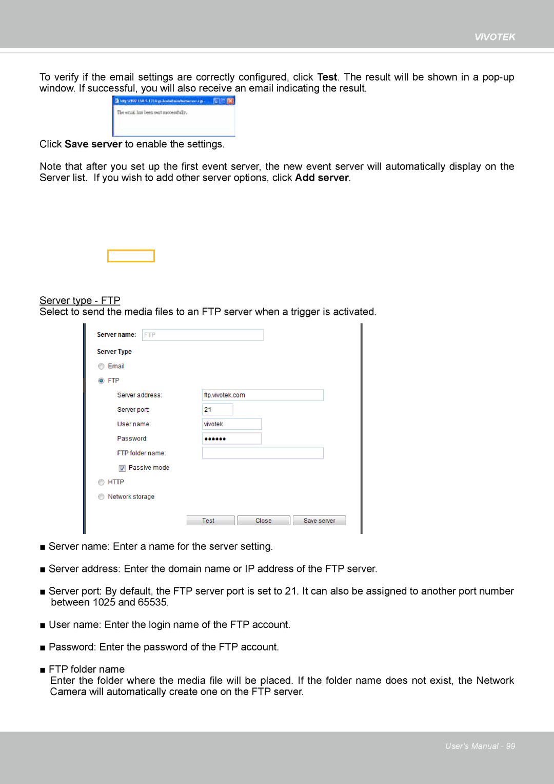 Vivotek FD-8372 user manual Vivotek 