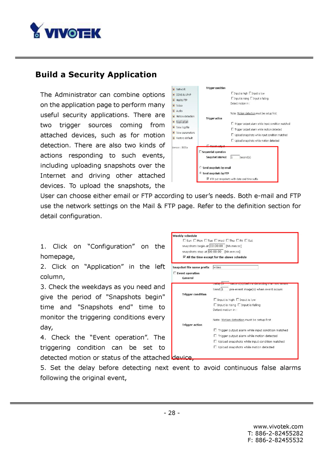 Vivotek FD6122V, FD6112V manual Build a Security Application 