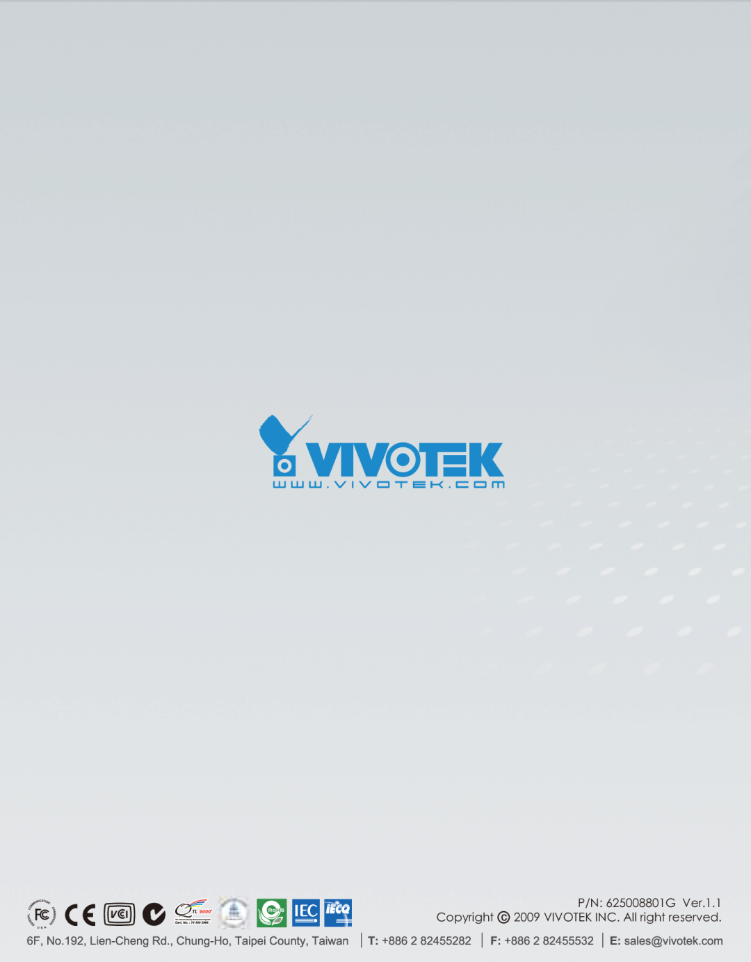 Vivotek FD7130 user manual 